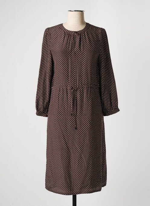 Rochie midi mâneci lungi mâneci lungi maro COMPTOIR DES COTONNIERS femme