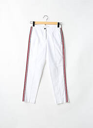 Pantalon chino broderie galoni laterali mărime normală alb TOMMY HILFIGER femeie