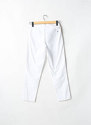 Pantalon chino broderie galoni laterali mărime normală alb TOMMY HILFIGER femeie