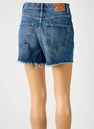 Șort țesătură denim talie înaltă albastru PEPE JEANS femeie