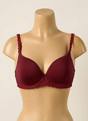 Sutien efect material satinat top sutien modelat roșu SIMONE PERELE femeie