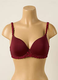 Sutien efect material satinat top sutien modelat roșu SIMONE PERELE femme