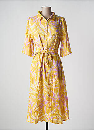 Rochie midi galben KAFFE femeie