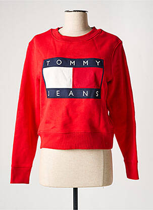 Hanorac broderie mâneci lungi roșu TOMMY HILFIGER femeie