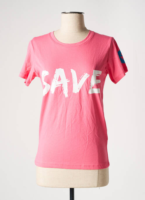 Tricou roz SAVE THE DUCK femeie