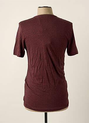 Tricou țesătură melanj mâneci scurte roșu JACK & JONES bărbat