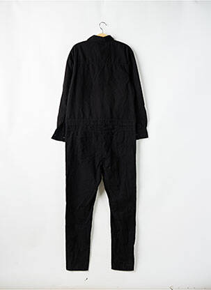 Salopetă-pantalon închidere cu nasturi pe față mâneci lungi negru DYJCODE femeie