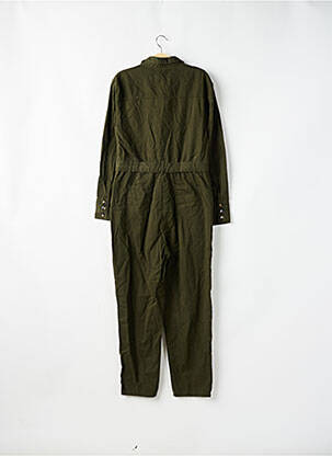 Salopetă-pantalon închidere cu nasturi pe față mâneci lungi verde HAILYS femeie