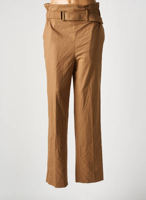 Pantalon drept bej DEUX. BY ELINE DE MUNCK femeie