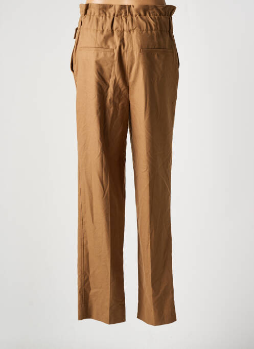Pantalon drept bej DEUX. BY ELINE DE MUNCK femeie
