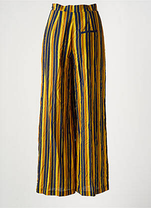 Pantalon larg țesătură poplin talie înaltă galben LE FABULEUX MARCEL DE BRUXELLES femeie