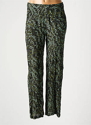 Pantalon drept țesătură crep mărime normală verde VERO MODA femeie