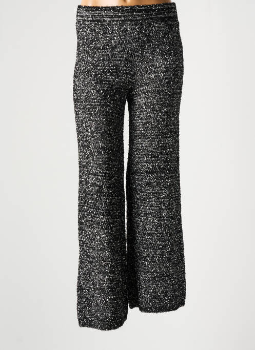 Pantalon larg negru MANGO femeie