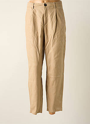 Pantalon drept bej MANGO femeie