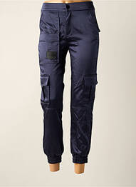 Pantalon cargo talie elastică mărime normală albastru CEMI femme