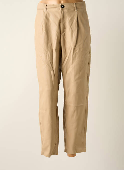 Pantalon drept bej MANGO femeie