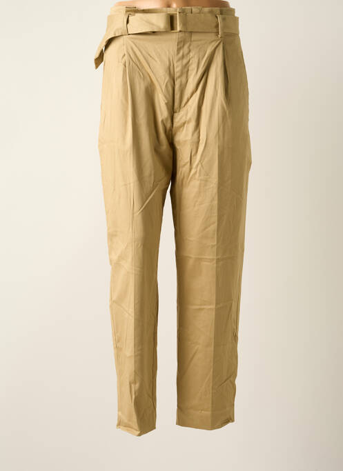 Pantalon drept bej MANGO femeie