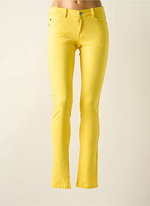 Pantalon slim galben FLAIR femeie
