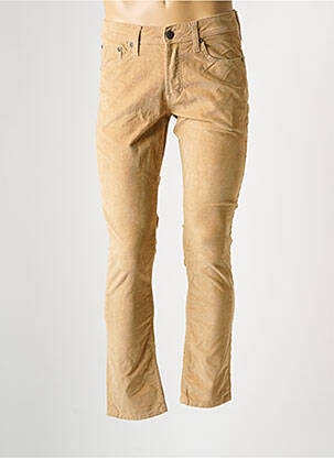 Pantalon slim țesătură catifea talie joasă bej JACK & JONES bărbat