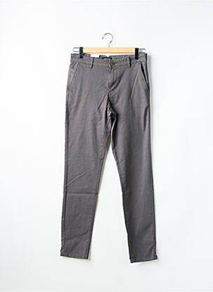 Pantalon slim închidere cu fermoar sub clapetă cu nasturi gri JACK & JONES bărbat