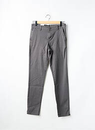 Pantalon slim închidere cu fermoar sub clapetă cu nasturi gri JACK & JONES homme