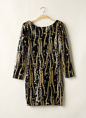 Rochie midi imprimeu fantezie mâneci lungi negru SOKY ET SOKA femeie