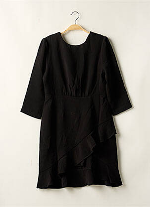 Rochie midi mâneci 3/4 mâneci 3/4 negru SUNCOO femeie