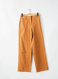 Pantalon evazat închidere cu fermoar sub clapetă cu nasturi maro Y.A.S femme