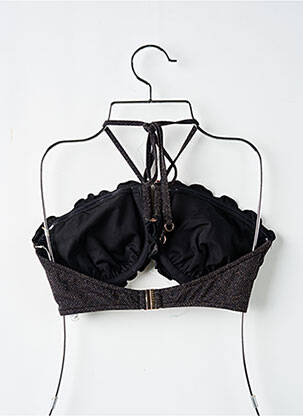 Sutien de costum de baie elasticitate sutien cupe întregi cu decolteu înalt negru SEAFOLLY femeie