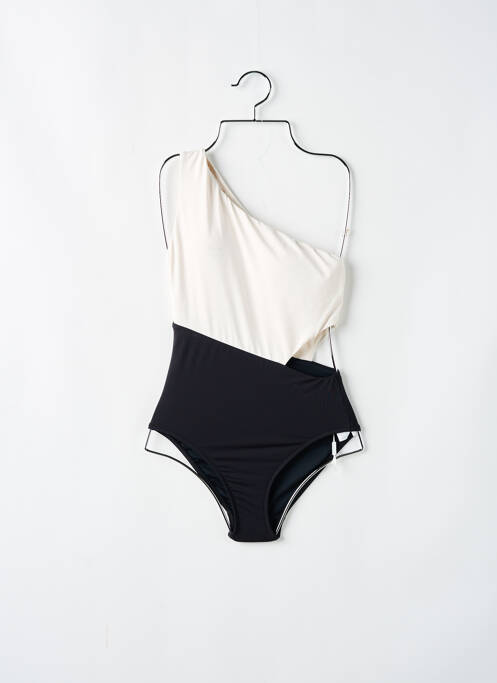 Costum de baie dintr-o singură piesă efect material satinat top sutien modelat negru SEAFOLLY femme