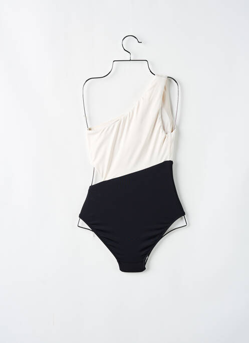 Costum de baie dintr-o singură piesă efect material satinat top sutien modelat negru SEAFOLLY femme