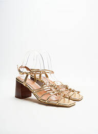 Sandale/pantofi decupați tip de talpă amortizantă toc de 4 la 6 cm auriu SARENZA femme
