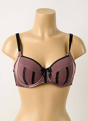 Sutien efect material satinat top sutien modelat violet PARFAIT femeie