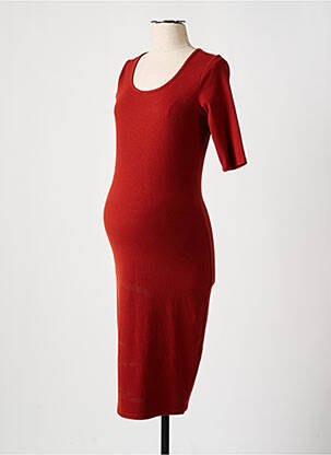 Rochie de maternitate elasticitate maro SUPERMOM femeie