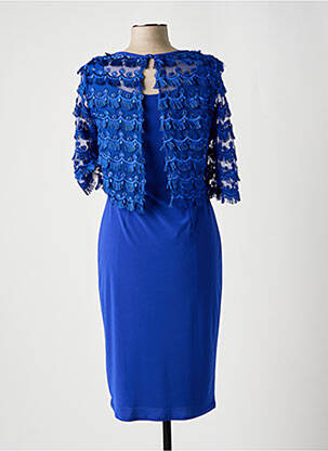 Rochie midi mâneci 3/4 mâneci 3/4 albastru MICHAELA LOUISA femeie