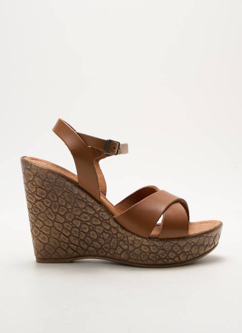 Sandale/Pantofi decupați maro REQINS femeie