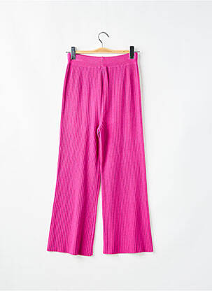 Pantalon evazat talie elastică talie elastică violet PLEASE fată