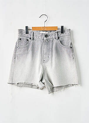 Șort țesătură denim gri FINGER femeie