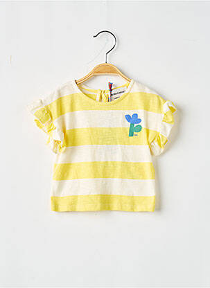 Tricou închidere cu nasturi la spate mâneci scurte galben BOBO CHOSES fată