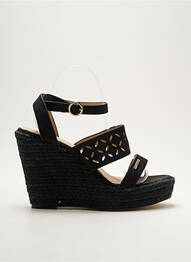 Espadrile închidere cu buclă(e) toc înalt de 10cm și mai mult negru CASSIS COTE D'AZUR femme