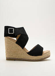 Espadrile închidere cu buclă(e) toc înalt de 10cm și mai mult negru CASSIS COTE D'AZUR femme