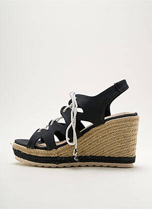 Espadrile închidere cu șireturi toc înalt de 10cm și mai mult negru CASSIS COTE D'AZUR femeie