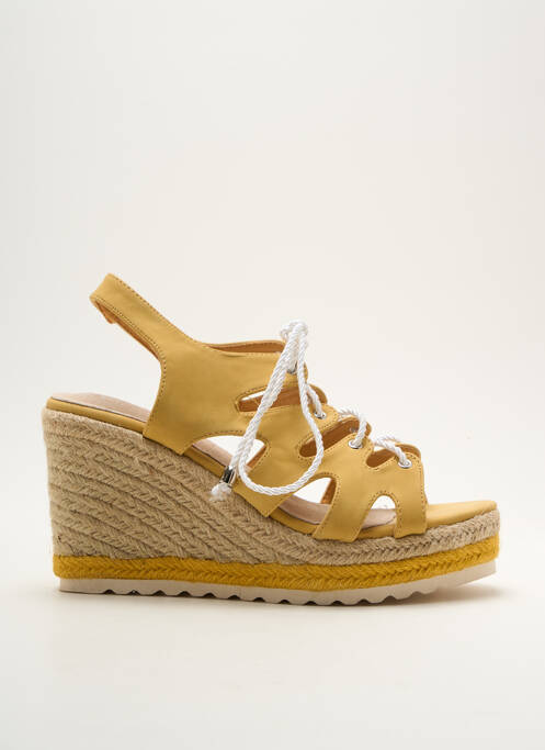Espadrile închidere cu șireturi toc înalt de 10cm și mai mult galben CASSIS COTE D'AZUR femme