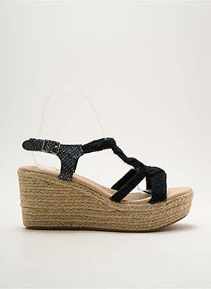 Espadrile închidere cu buclă(e) toc de 7 la 9 cm negru CASSIS COTE D'AZUR femeie