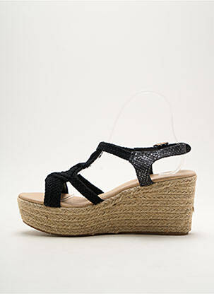 Espadrile închidere cu buclă(e) toc de 7 la 9 cm negru CASSIS COTE D'AZUR femeie