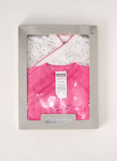 Body de lenjerie roz ABSORBA fată