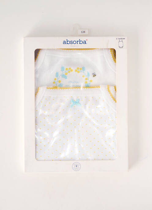 Body de lenjerie alb ABSORBA fată