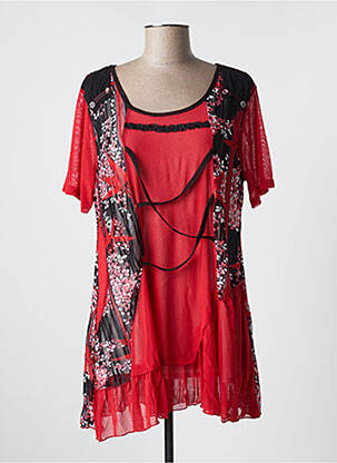 Tunică mâneci scurte roșu PURPLEROSE femeie