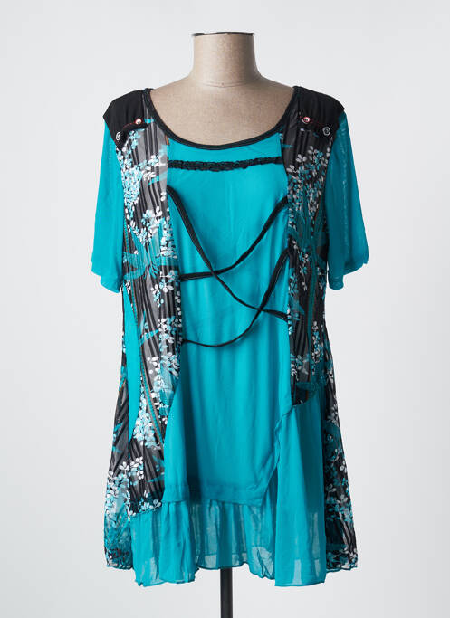 Tunică mâneci scurte albastru PURPLEROSE femeie