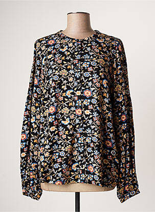 Cămașă imprimeu floral mâneci lungi negru GEISHA femeie